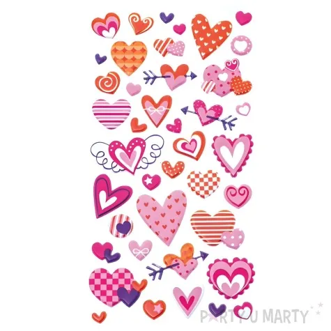naklejki piankowe serca milosny szal mix brewis 42 szt