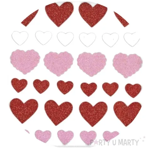 naklejki piankowe serca mix titanum 30 szt