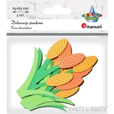 naklejki piankowe tulipany titanum 5 szt