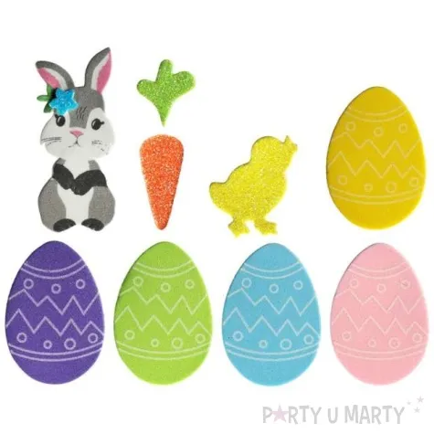 naklejki piankowe zajaczek i pisanki titanum 48 szt