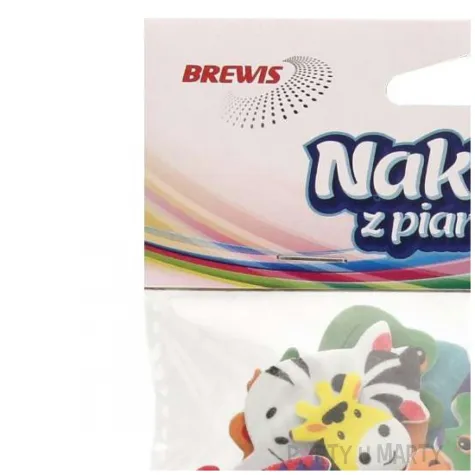 naklejki piankowe zwierzeta dzungla mix brewis 24 szt