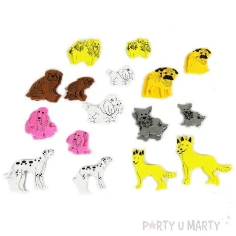 naklejki piankowe zwierzeta psy rasowe mix brewis 32 szt