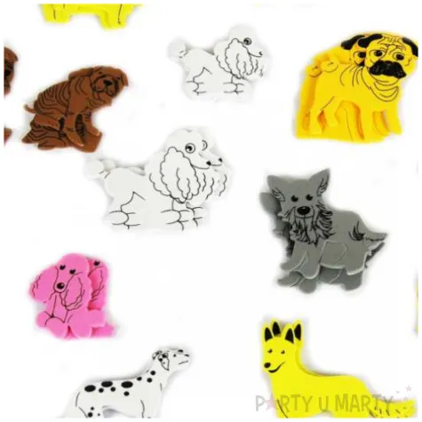 naklejki piankowe zwierzeta psy rasowe mix brewis 32 szt