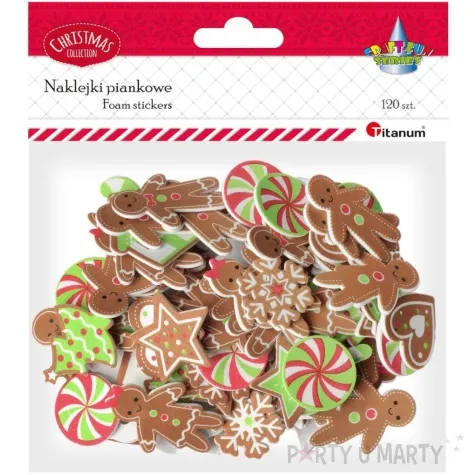 naklejki piernikowy mix piankowe titanum 120 szt