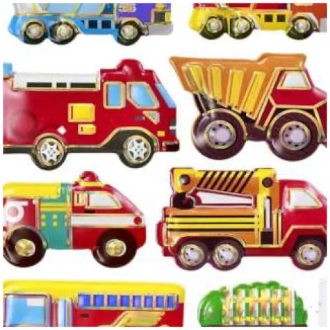 naklejki pojazdy miejskie wypukle mix titanum 14 szt