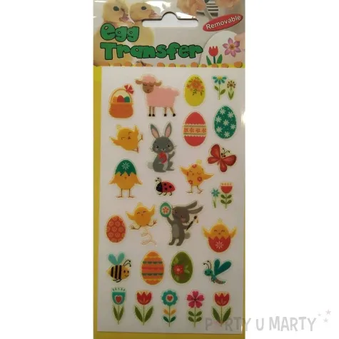 naklejki samoprzylepne wielkanocne pisanki i zwierzatka brewis 26 szt
