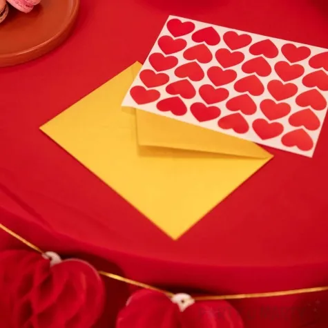 naklejki serca czerwony partypal 30 szt