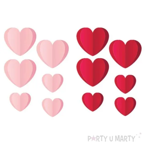 naklejki serca mix papierowe godan