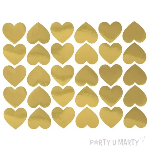 naklejki serca zloty partypal 30 szt