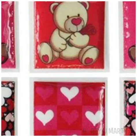 naklejki serduszka i misie mix titanum 12 szt