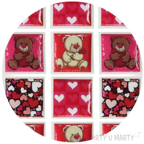 naklejki serduszka i misie mix titanum 12 szt