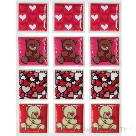 naklejki serduszka i misie mix titanum 12 szt