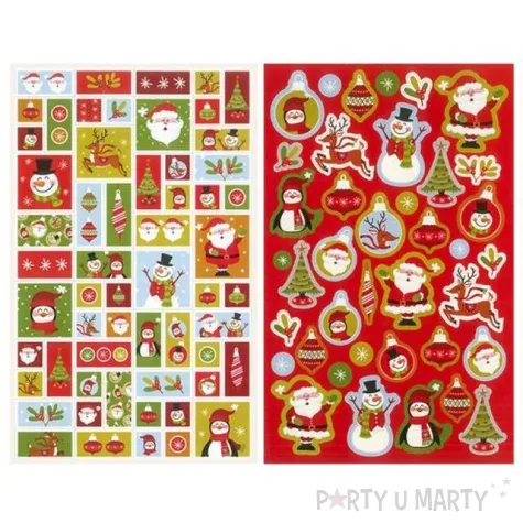 naklejki swiateczne elementy mix titanum 2 arkusze