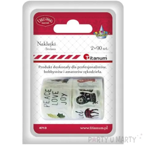 naklejki swiateczne elementy na tasmie mix titanum 2 szt