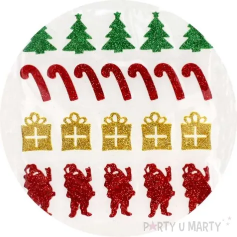 naklejki swiateczne wzory piankowe z brokatem brewis 22 szt