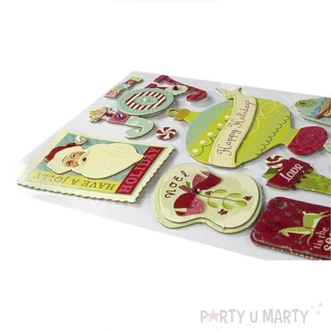 naklejki swiateczne zawieszki 3d mix titanum 22 szt