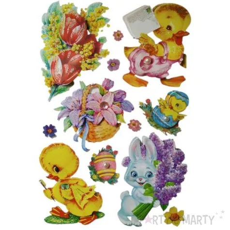 naklejki trojwymiarowe wielkanocne kaczuszki brewis