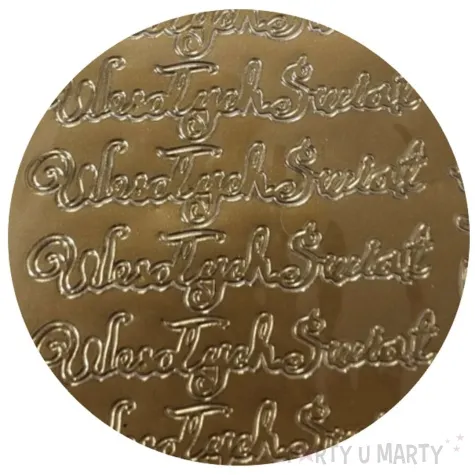 naklejki wesolych swiat zyczenia zlote aliga 10x23 cm