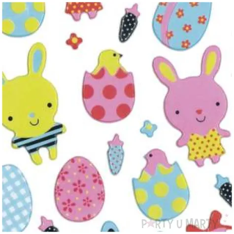 naklejki wielkanoc kroliczki i pisanki titanum 38 szt