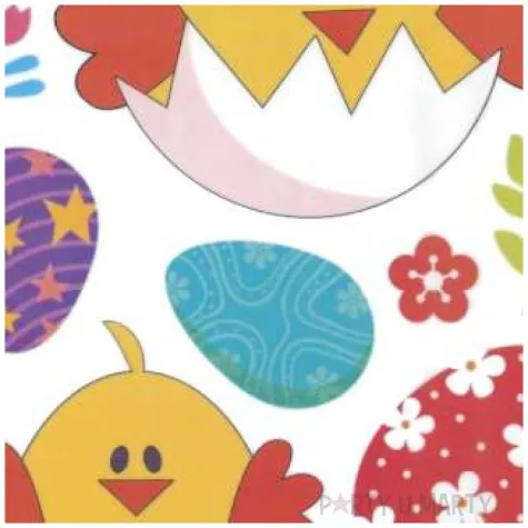 naklejki wielkanoc kurczaki i pisanki elektrostatyczne titanum 13 szt