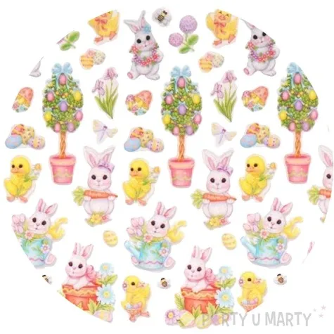 naklejki wielkanocne kaczuszki brokatowe arpex