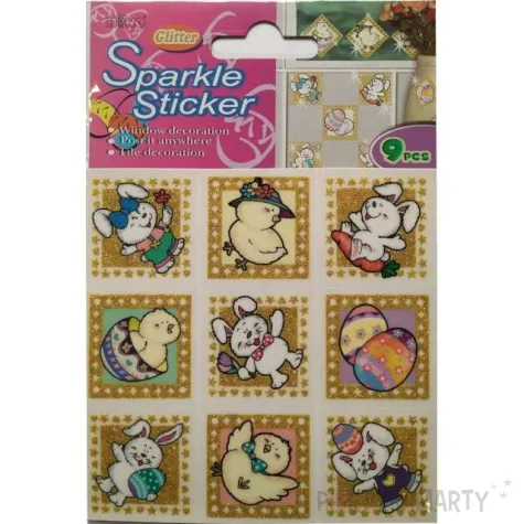 naklejki wielkanocne kroliczki i pisanka brewis 9 szt