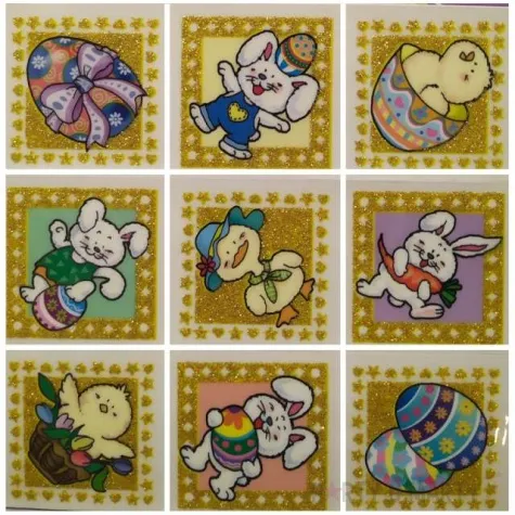 naklejki wielkanocne kroliczki i pisanki brewis 9 szt