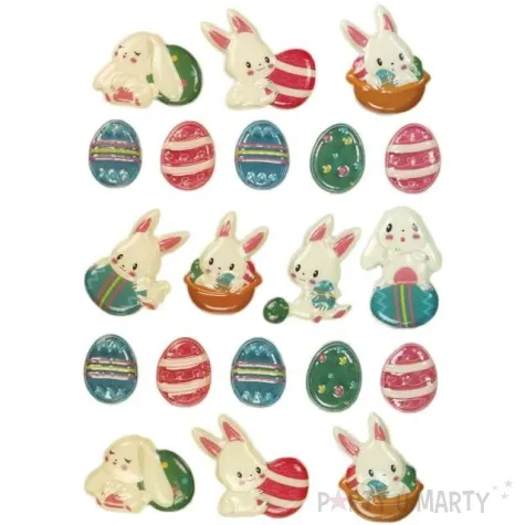 naklejki wielkanocne kroliczki i pisanki titanum 20 szt