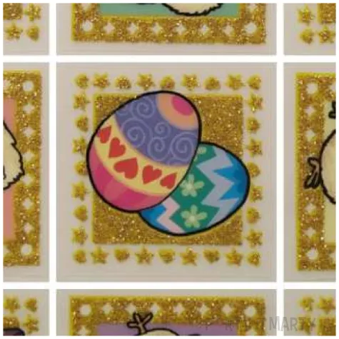 naklejki wielkanocne pisanki w koszyku brewis 9 szt