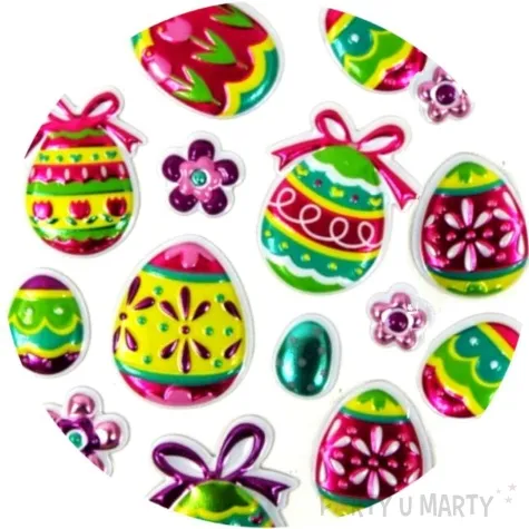 naklejki wielkanocne pisanki z kokardkami brewis