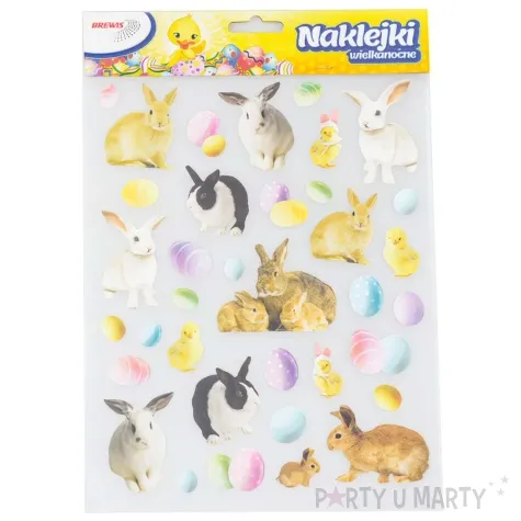 naklejki wielkanocne zajaczki mix brewis 36 szt
