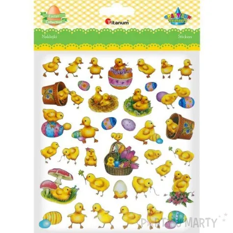 naklejki wielkanocny mix kurczat titanum