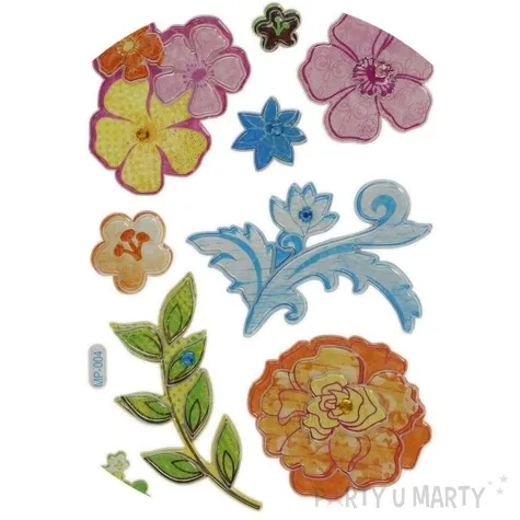 naklejki wypukle kwiatki titanum