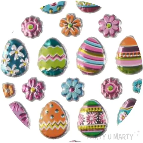 naklejki wypukle pisanki i kwiatki aprex