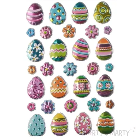 naklejki wypukle pisanki i kwiatki aprex
