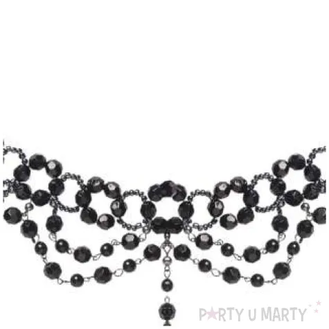 naszyjnik gotycki z krzyzem czarny widmann