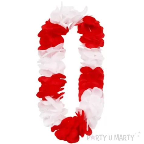 naszyjnik hawajski classic bialo czerwony godan 120 cm