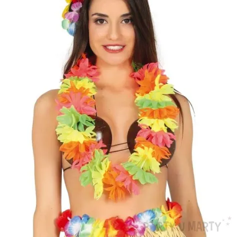 naszyjnik hawajski classic mix fluo guirca 50 cm