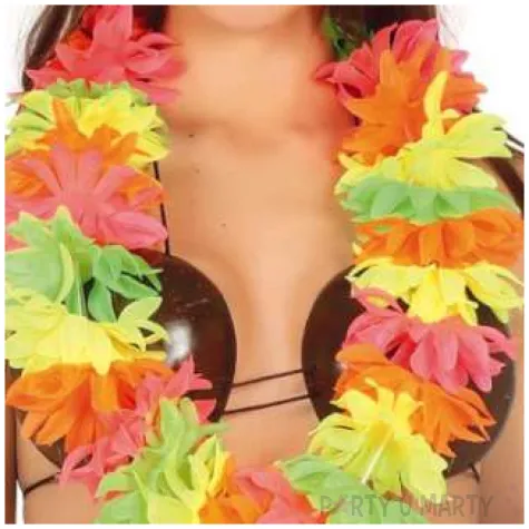 naszyjnik hawajski classic mix fluo guirca 50 cm