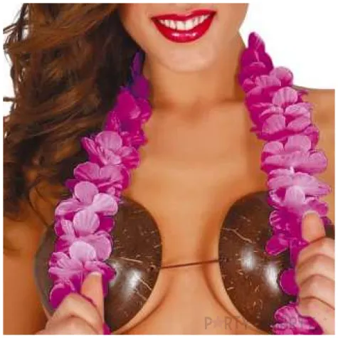 naszyjnik hawajski classic rozowy ciemny guirca 50 cm