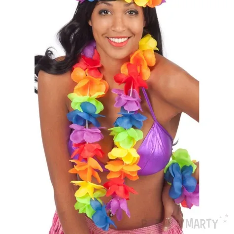 naszyjnik hawajski classic wielokolorowy carnival toys 90 cm
