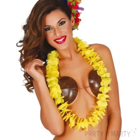 naszyjnik hawajski classic zolty guirca 50 cm