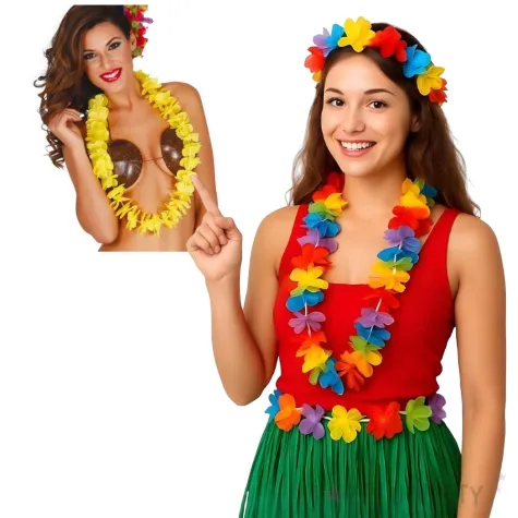 naszyjnik hawajski classic zolty guirca 50 cm