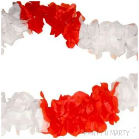 naszyjnik hawajski kibic bialo czerwony arpex 60 cm