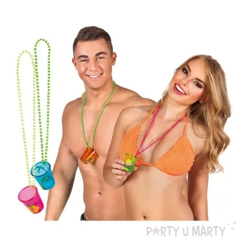 naszyjnik hawajski kieliszek shot rozowy boland