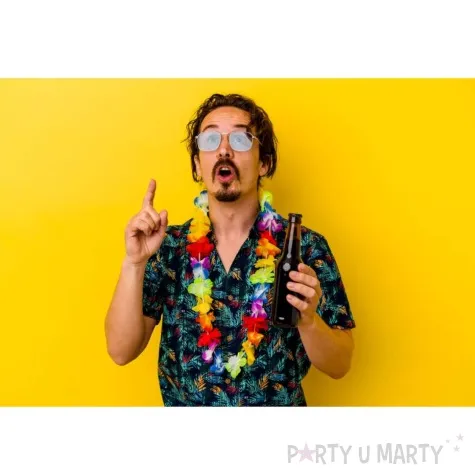 naszyjnik hawajski kwiaty teczowy partypal 100 cm