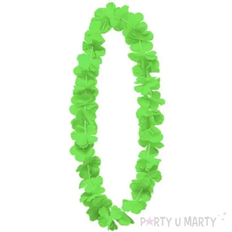 naszyjnik hawajski kwiaty zielony partypal 100 cm