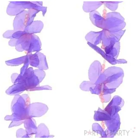 naszyjnik hawajski motylki fioletowy godan 50 cm