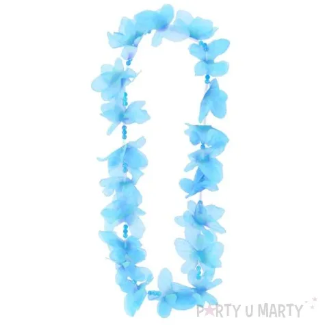 naszyjnik hawajski motylki motyle turkusowy godan 50 cm