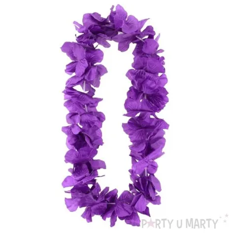 naszyjnik hawajski satynowy fioletowy godan 50 cm